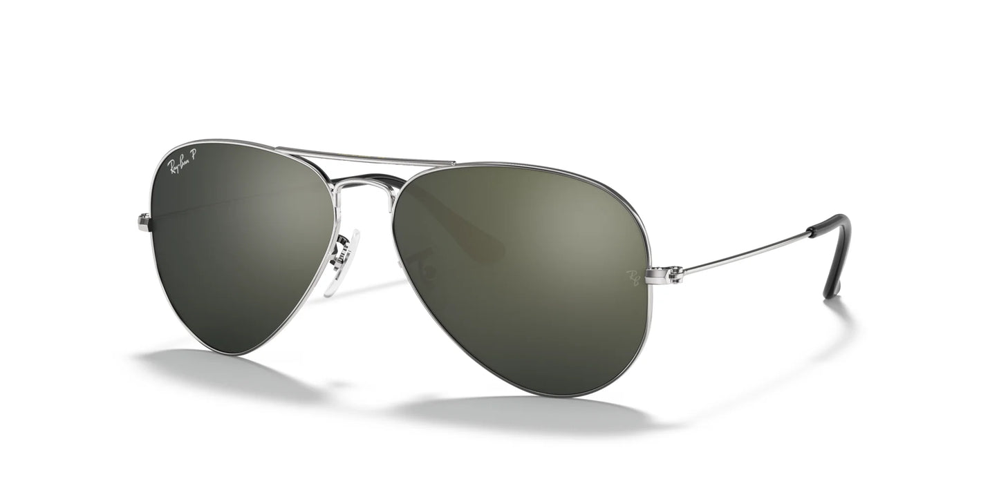 Ray-Ban AVIATOR LARGE METAL RB3025 Sunglasses | Size 58 Silver / Grey