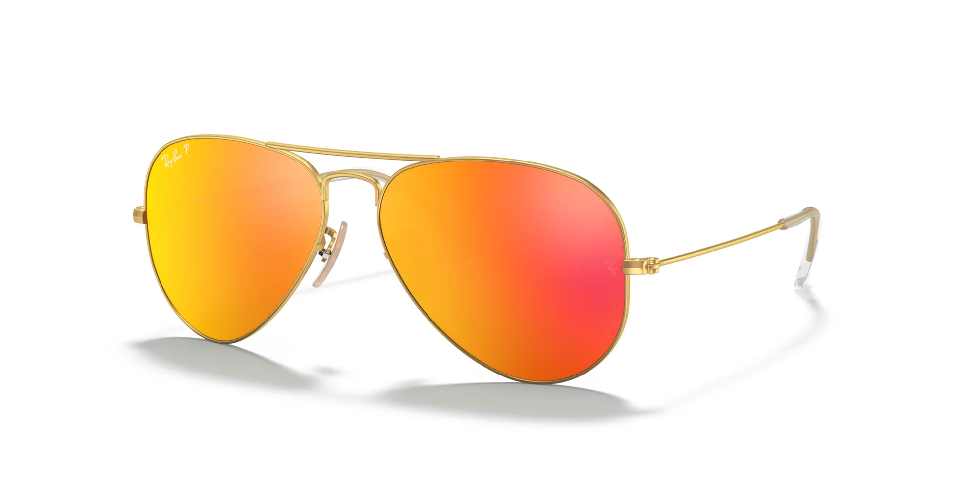 Ray-Ban AVIATOR LARGE METAL RB3025 Sunglasses | Size 58 Gold / Orange Flash