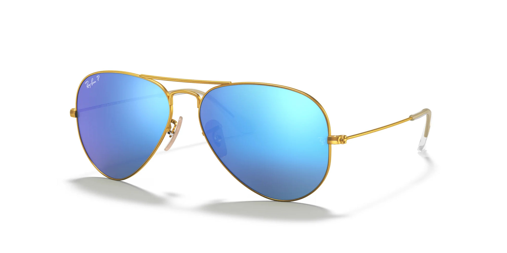 Ray-Ban AVIATOR LARGE METAL RB3025 Sunglasses | Size 58 Gold / Blue