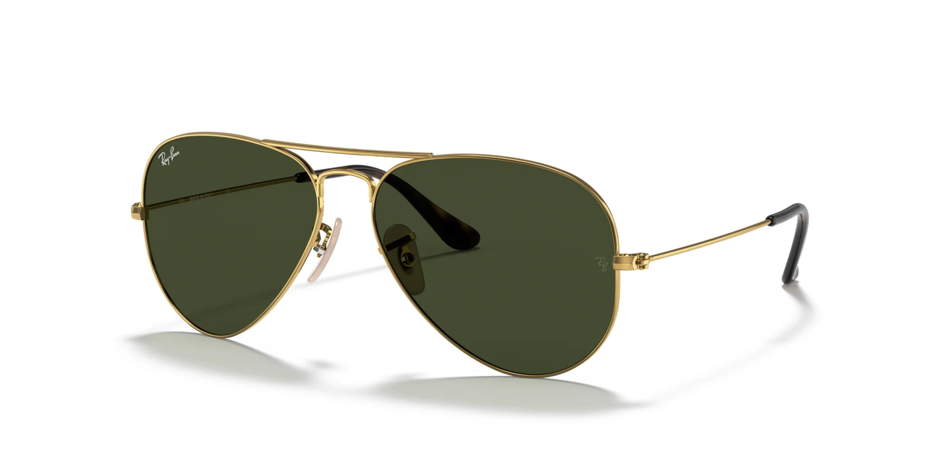 Ray-Ban AVIATOR LARGE METAL RB3025 Sunglasses | Size 58 Gold / Green