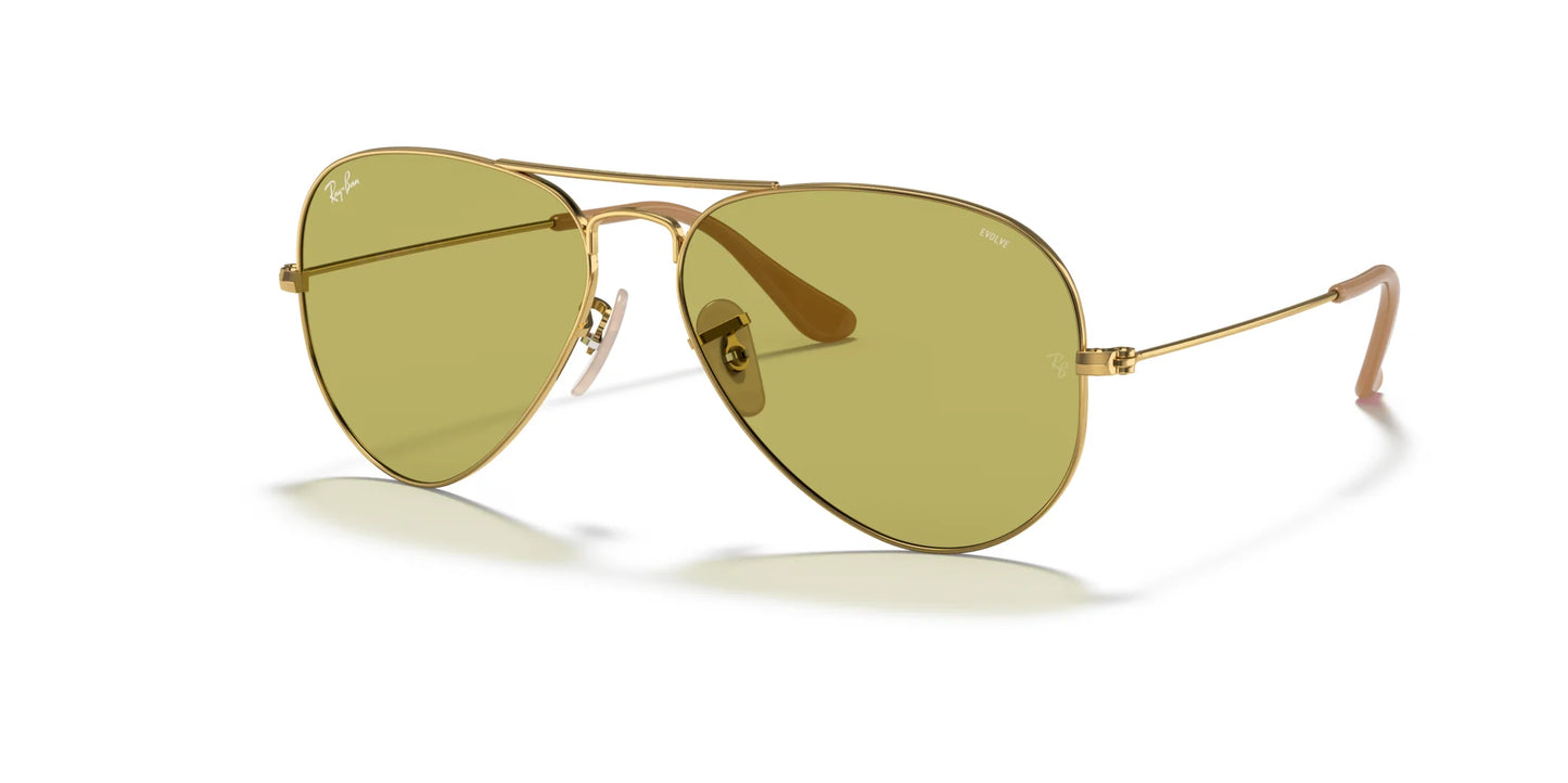 Ray-Ban AVIATOR LARGE METAL RB3025 Sunglasses | Size 58 Gold / Photochromic Green (Photochromic)