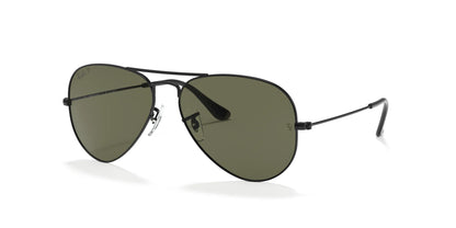 Ray-Ban AVIATOR LARGE METAL RB3025 Sunglasses | Size 58 Black / Green