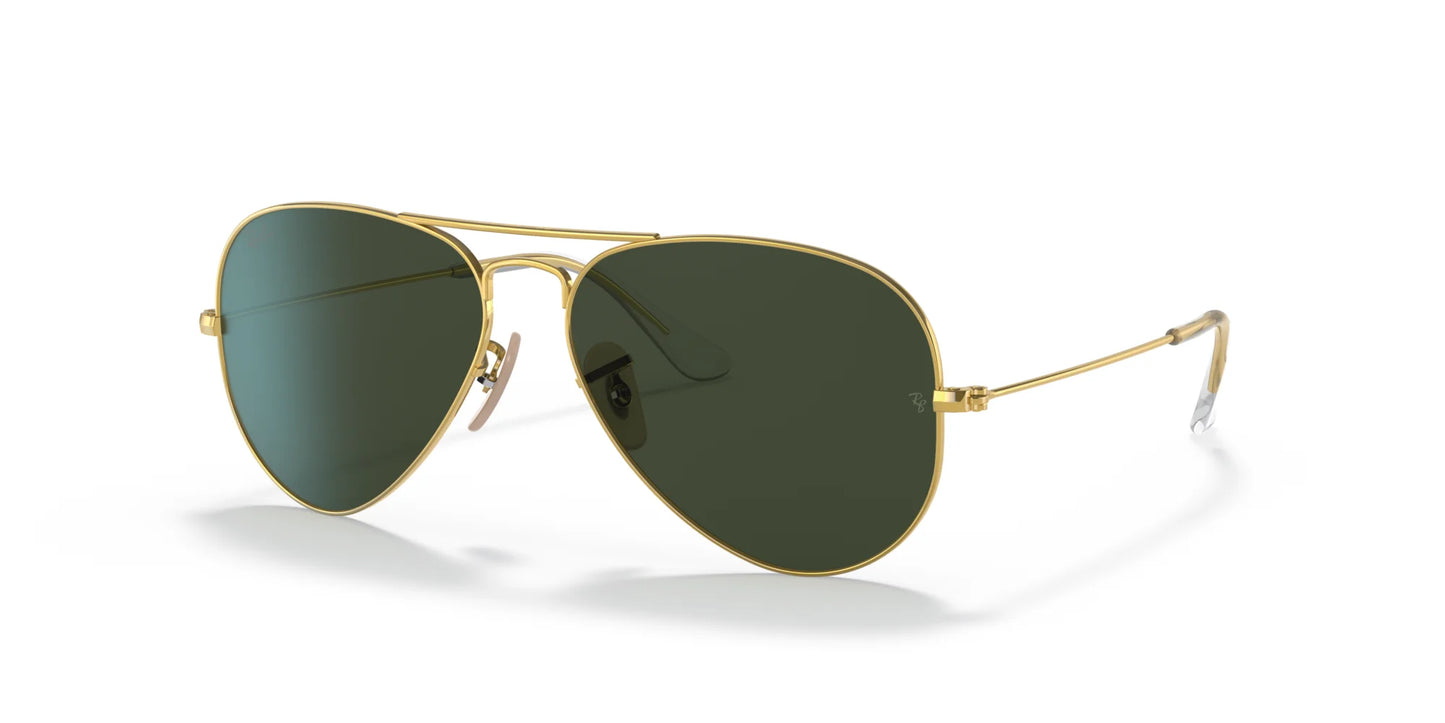Ray-Ban AVIATOR LARGE METAL RB3025 Sunglasses | Size 58 Gold / Green Classic G-15