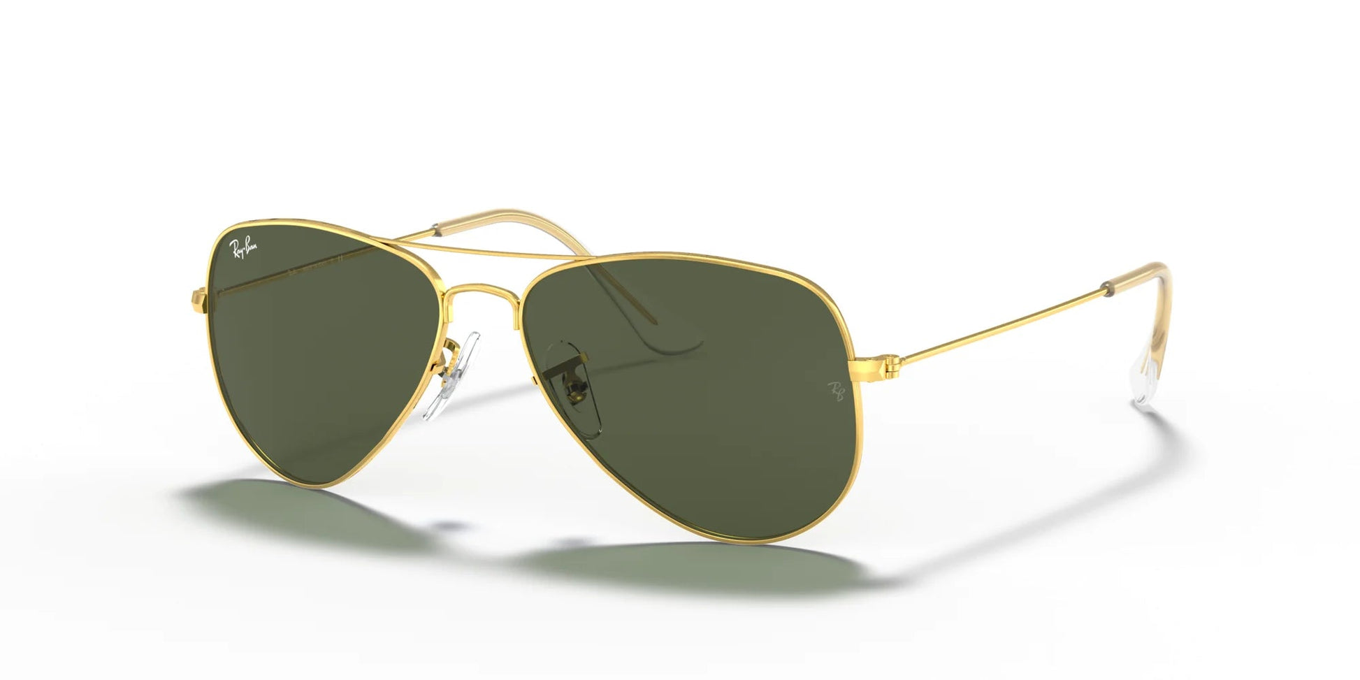 Ray-Ban AVIATOR SMALL METAL RB3044 Sunglasses Gold / Crystal Green