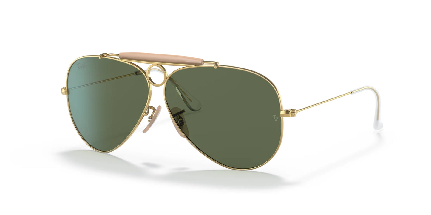 Ray-Ban SHOOTER RB3138 Sunglasses Gold / Green Classic G-15