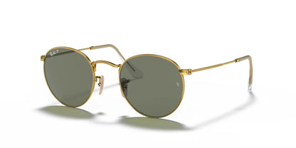 Ray-Ban ROUND METAL RB3447 Sunglasses Gold / Green