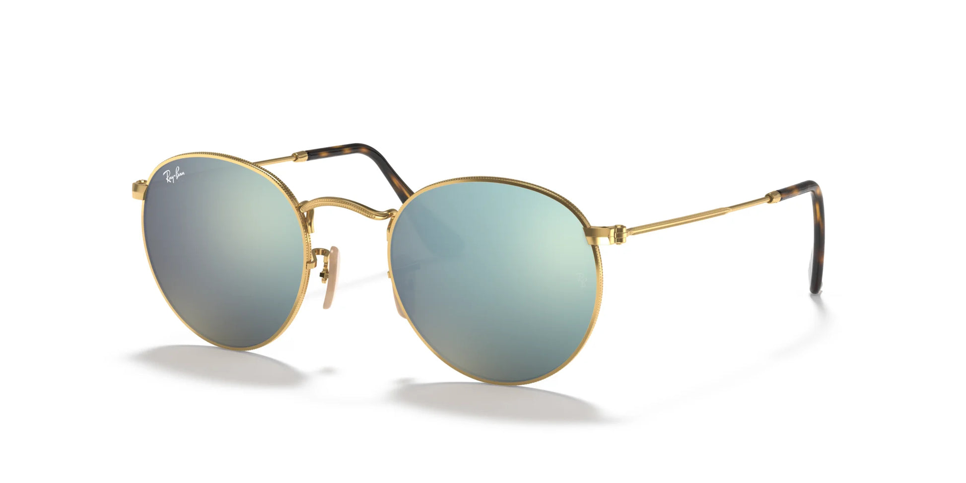 Ray-Ban ROUND METAL RB3447N Sunglasses Gold / Silver Flash