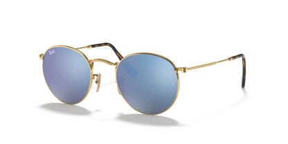 Ray-Ban ROUND METAL RB3447N Sunglasses Gold / Blue Gradient