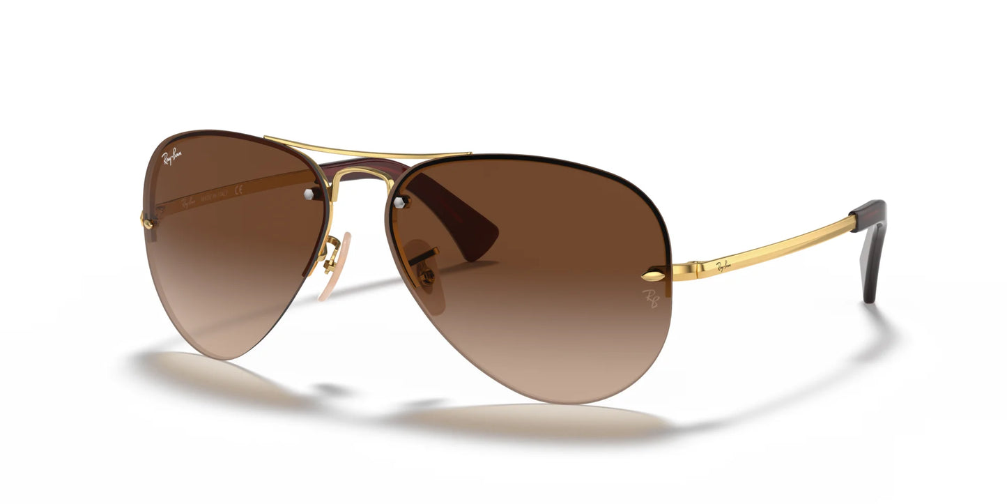 Ray-Ban RB3449 Sunglasses Gold / Brown Gradient