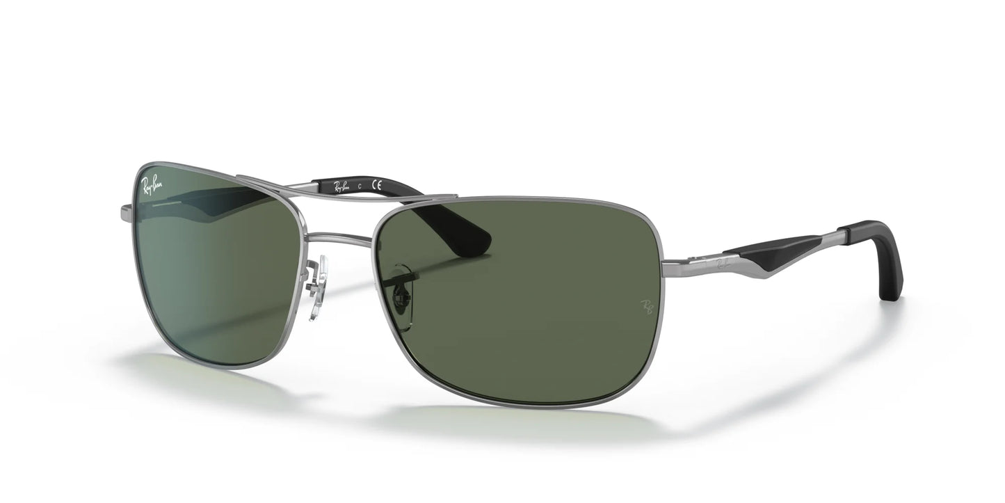 Ray-Ban RB3515 Sunglasses Gunmetal / Green