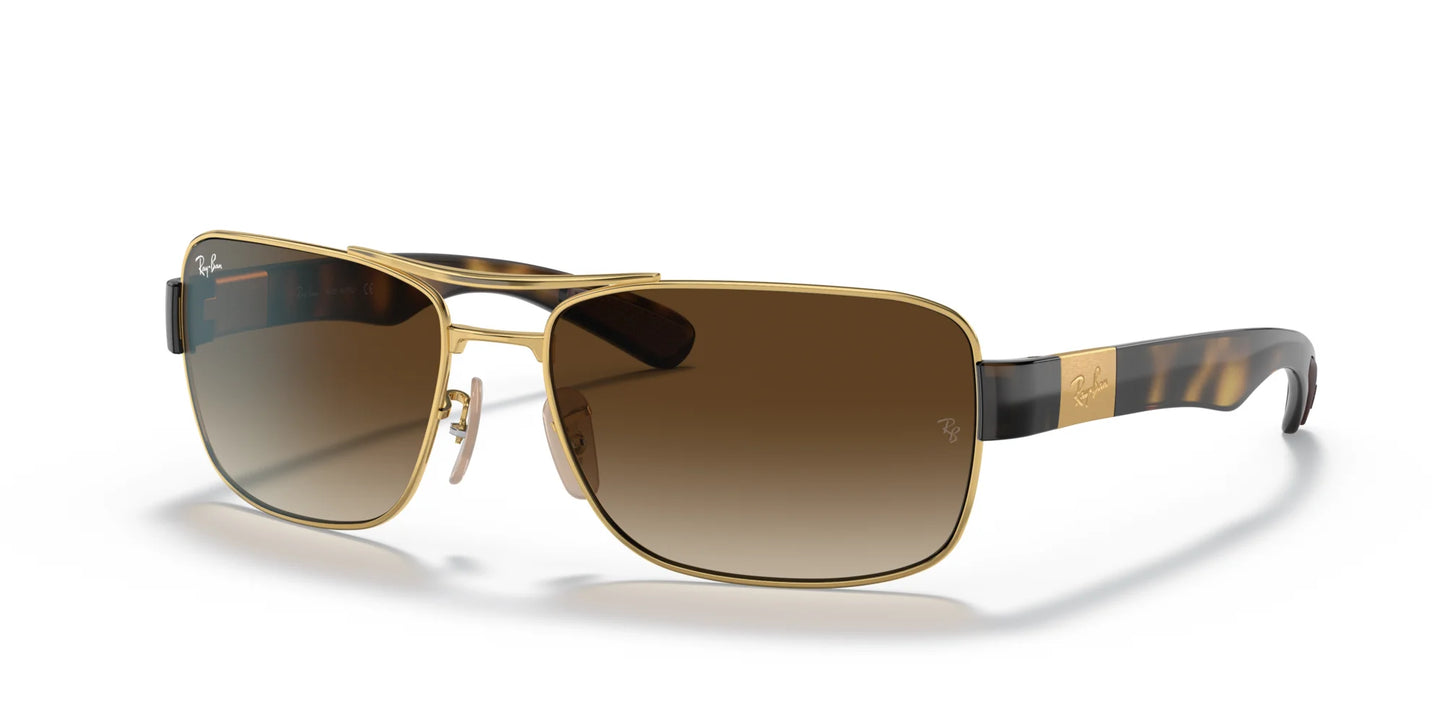 Ray-Ban RB3522 Sunglasses Gold / Brown Gradient Dark Brown