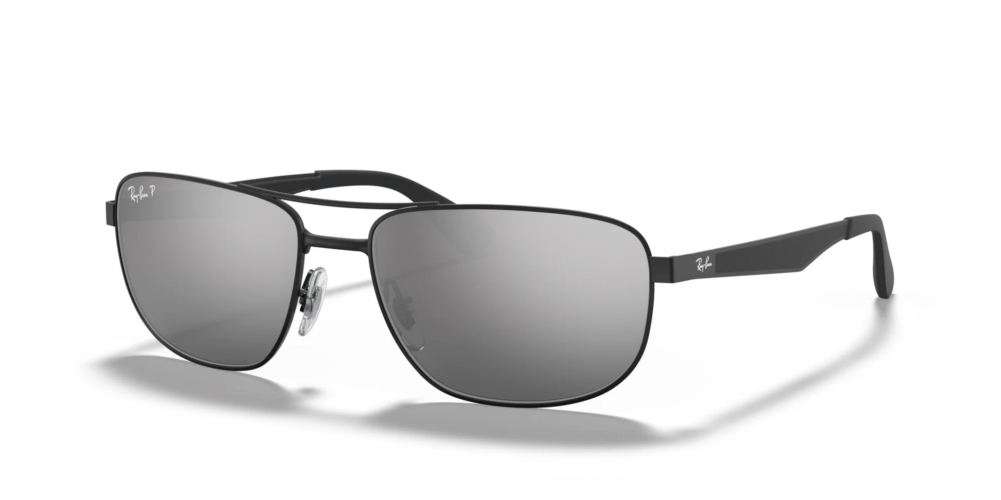 Ray-Ban RB3528 Sunglasses Black / Silver (Polarized)