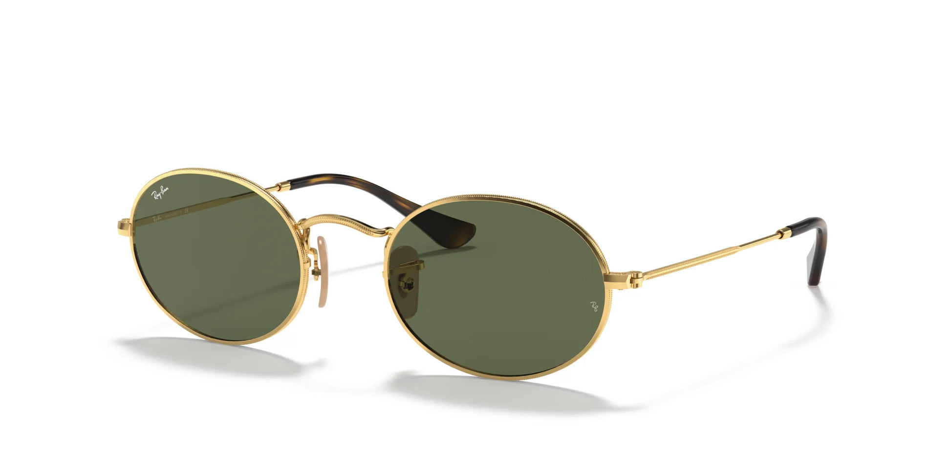 Ray-Ban OVAL RB3547N Sunglasses Gold / Green