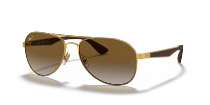 Ray-Ban RB3549 Sunglasses Gold / Brown