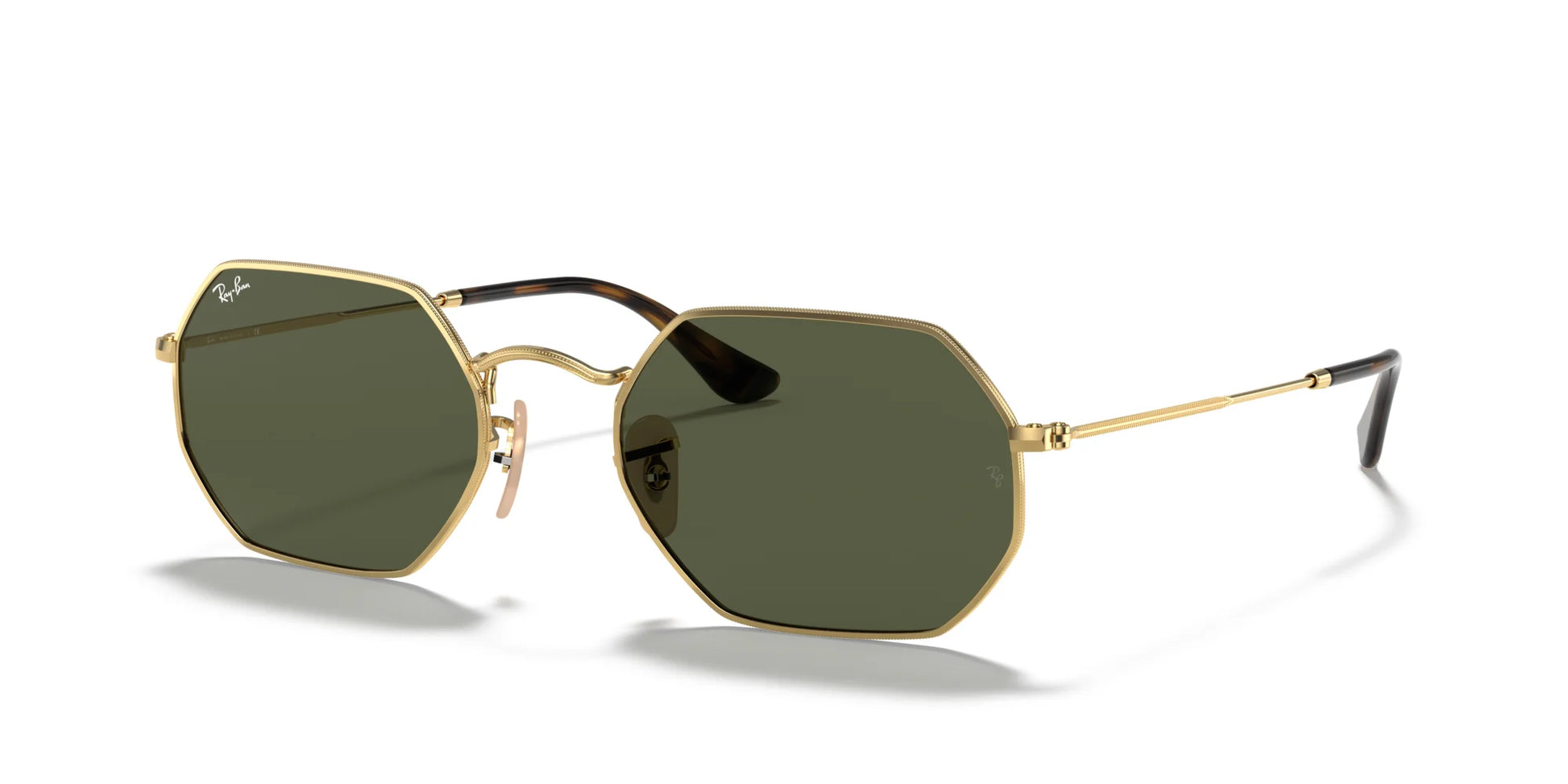 Ray-Ban OCTAGONAL RB3556N Sunglasses Gold / G-15 Green