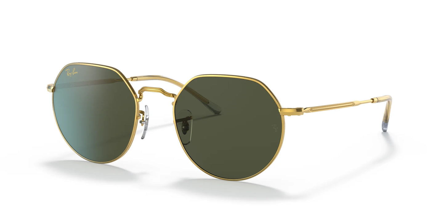 Ray-Ban JACK RB3565 Sunglasses Gold / Green