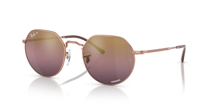 Ray-Ban JACK RB3565 Sunglasses Rose Gold / Gold / Red
