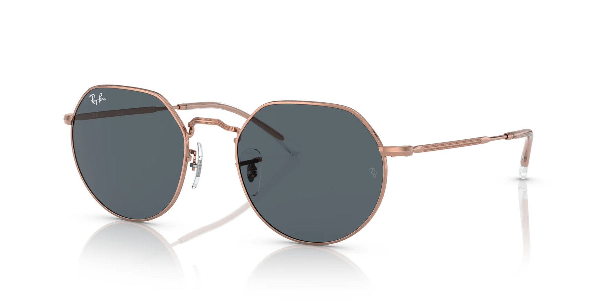 Ray-Ban JACK RB3565 Sunglasses Rose Gold / Blue
