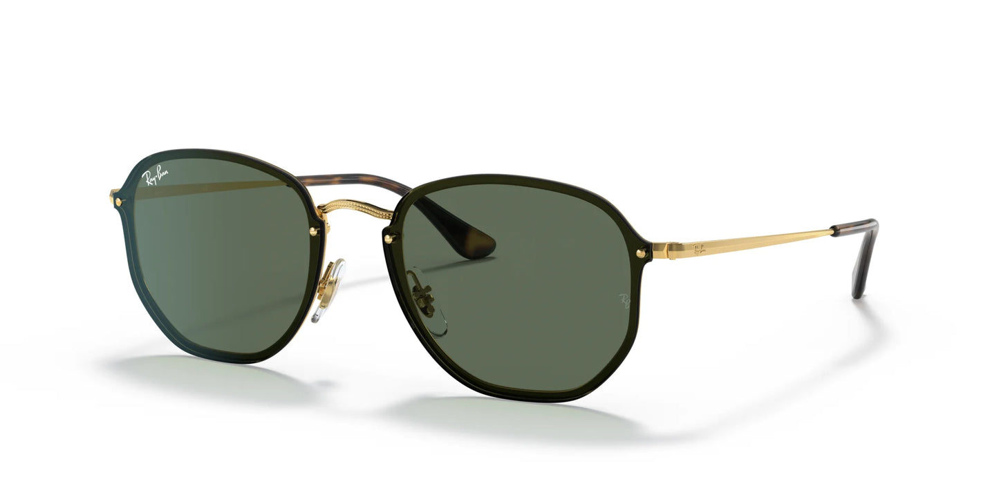 Ray-Ban BLAZE HEXAGONAL RB3579N Sunglasses Gold / Dark Green