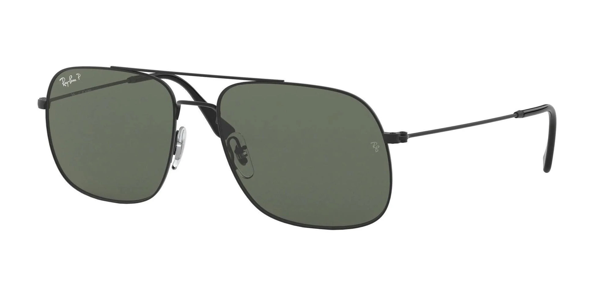 Ray-Ban ANDREA RB3595 Sunglasses Black / Dark Green