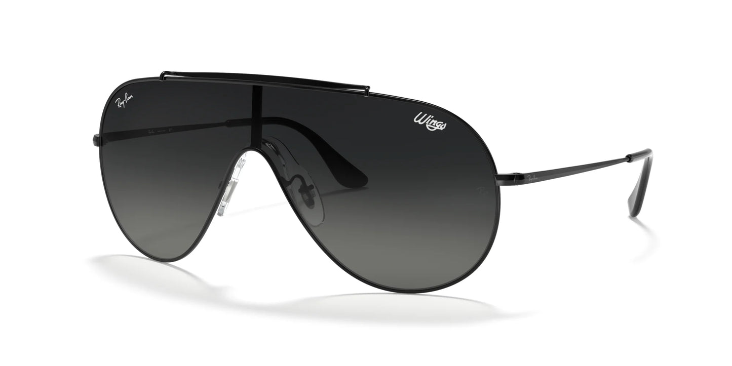 Ray-Ban WINGS RB3597 Sunglasses Black / Grey Gradient