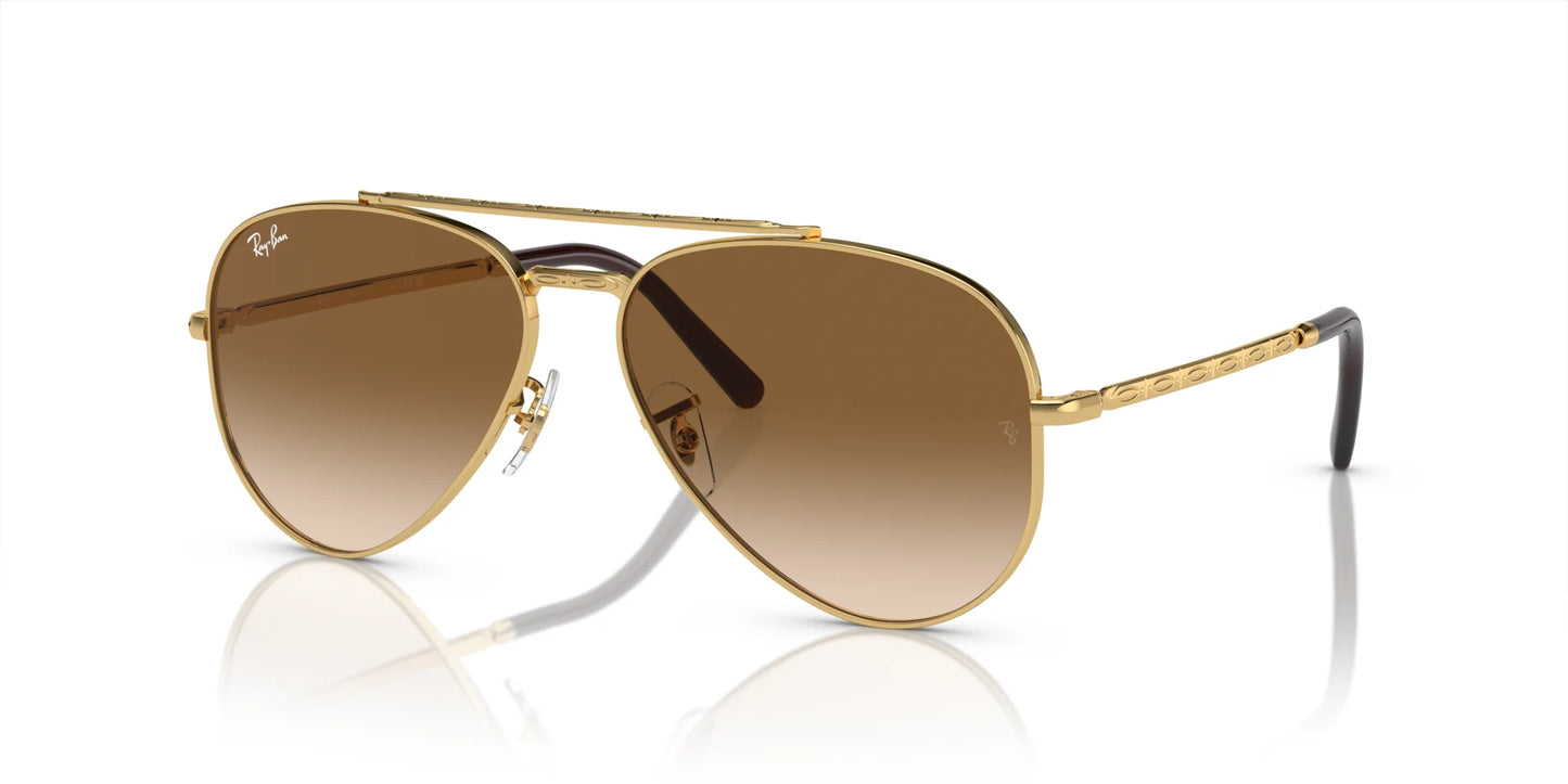 Ray-Ban NEW AVIATOR RB3625 Sunglasses Gold / Light Brown