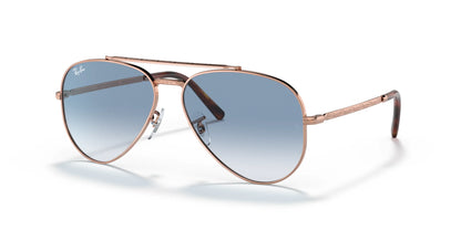 Ray-Ban NEW AVIATOR RB3625 Sunglasses Rose Gold / Clear Blue
