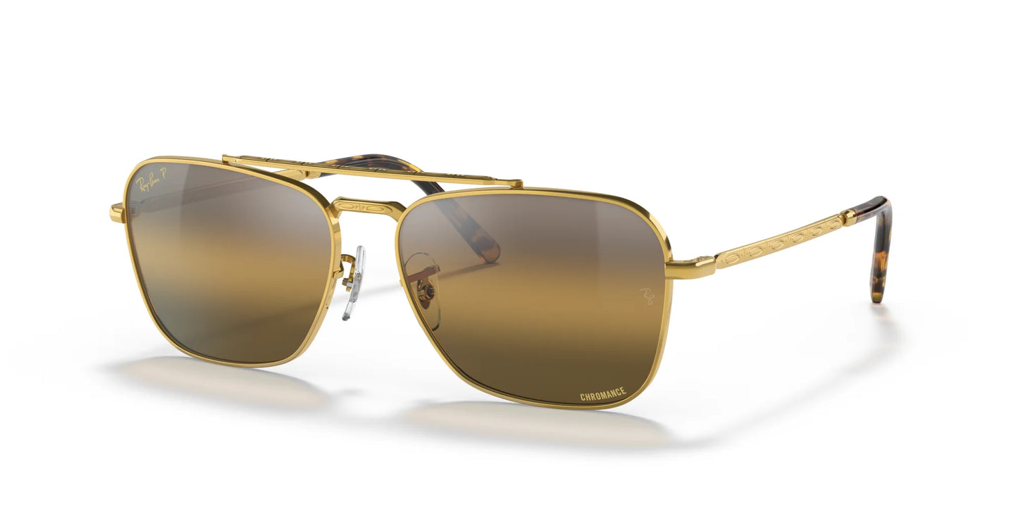Ray-Ban NEW CARAVAN RB3636 Sunglasses Gold / Silver / Brown