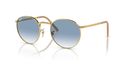 Ray-Ban NEW ROUND RB3637 Sunglasses Gold / Blue