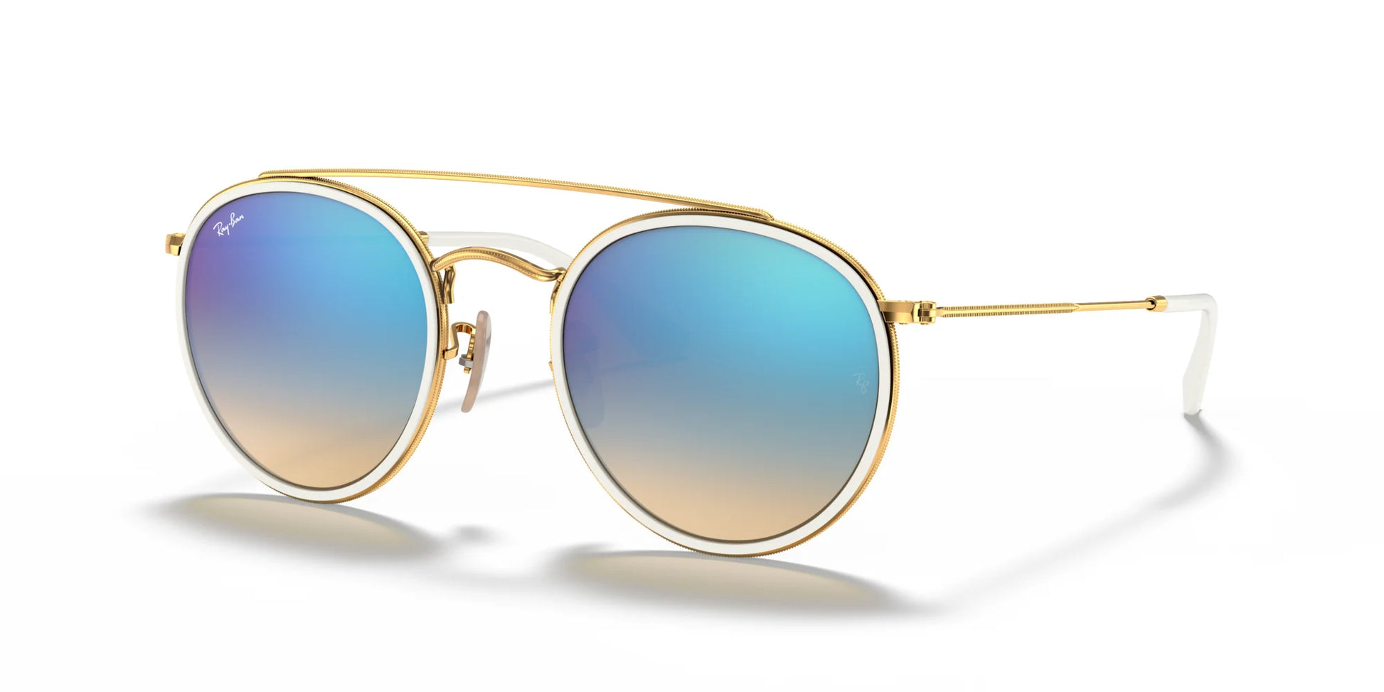 Ray-Ban RB3647N Sunglasses Gold / Blue Flash