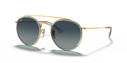 Ray-Ban RB3647N Sunglasses Gold / Blue Gradient