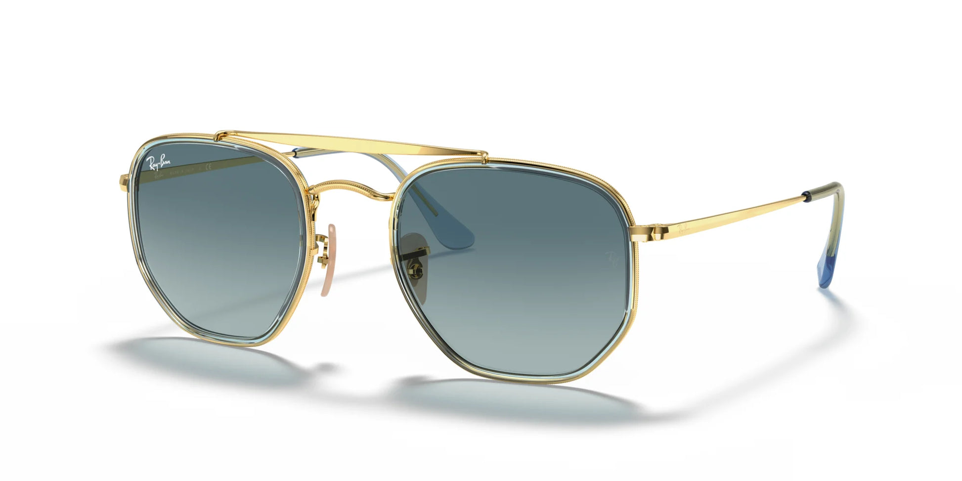 Ray-Ban THE MARSHAL II RB3648M Sunglasses Gold / Blue Gradient
