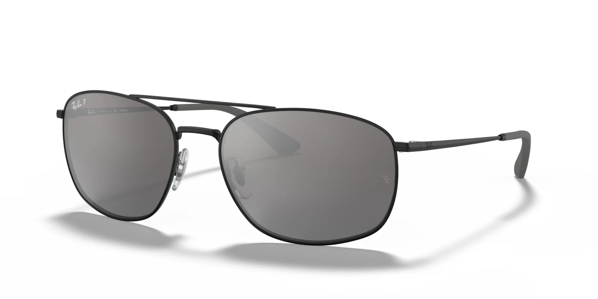 Ray-Ban RB3654 Sunglasses Black / Silver (Polarized)