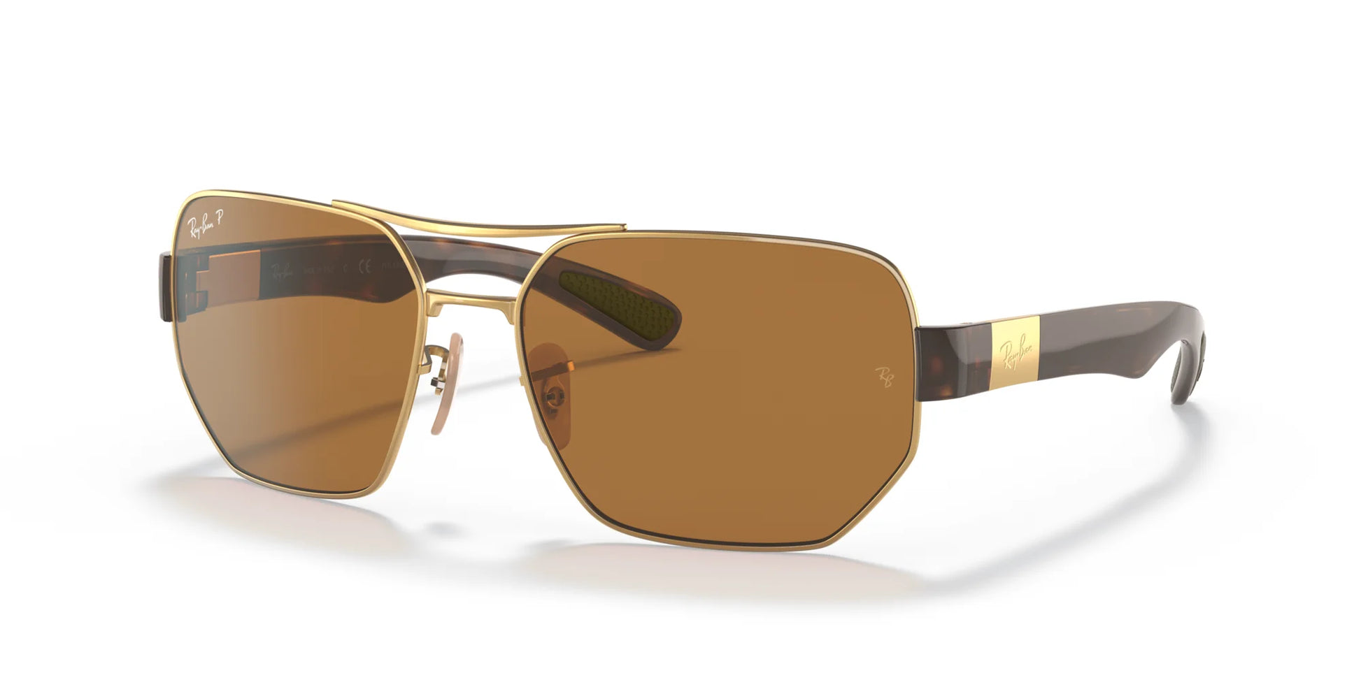 Ray-Ban RB3672 Sunglasses Gold / Dark Brown