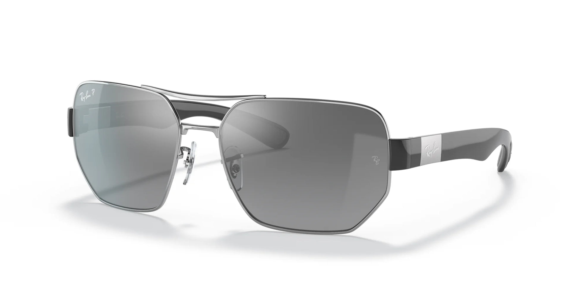 Ray-Ban RB3672 Sunglasses Silver / Grey Mirror Silver (Polarized)