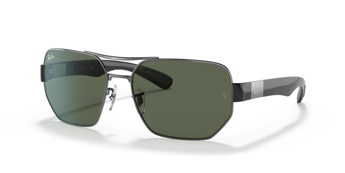 Ray-Ban RB3672 Sunglasses Gunmetal / Green Classic