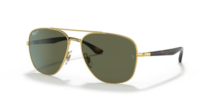 Ray-Ban RB3683 Sunglasses Gold / Polarized Green Classic G-15