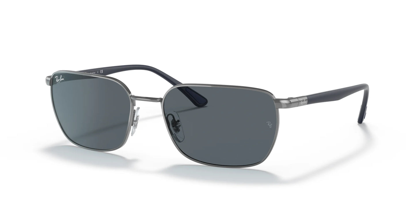 Ray-Ban RB3684 Sunglasses Gunmetal / Blue / Grey Classic