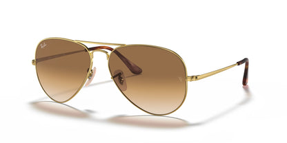 Ray-Ban AVIATOR METAL II RB3689 Sunglasses Gold / Light Brown Gradient