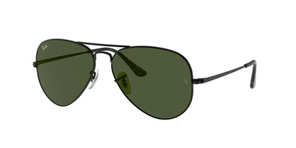 Ray-Ban AVIATOR METAL II RB3689 Sunglasses Black / G-15 Green