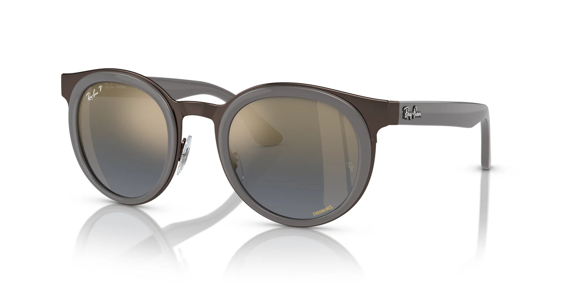 Ray-Ban BONNIE RB3710 Sunglasses Grey On Copper / Grey / Blue (Polarized)