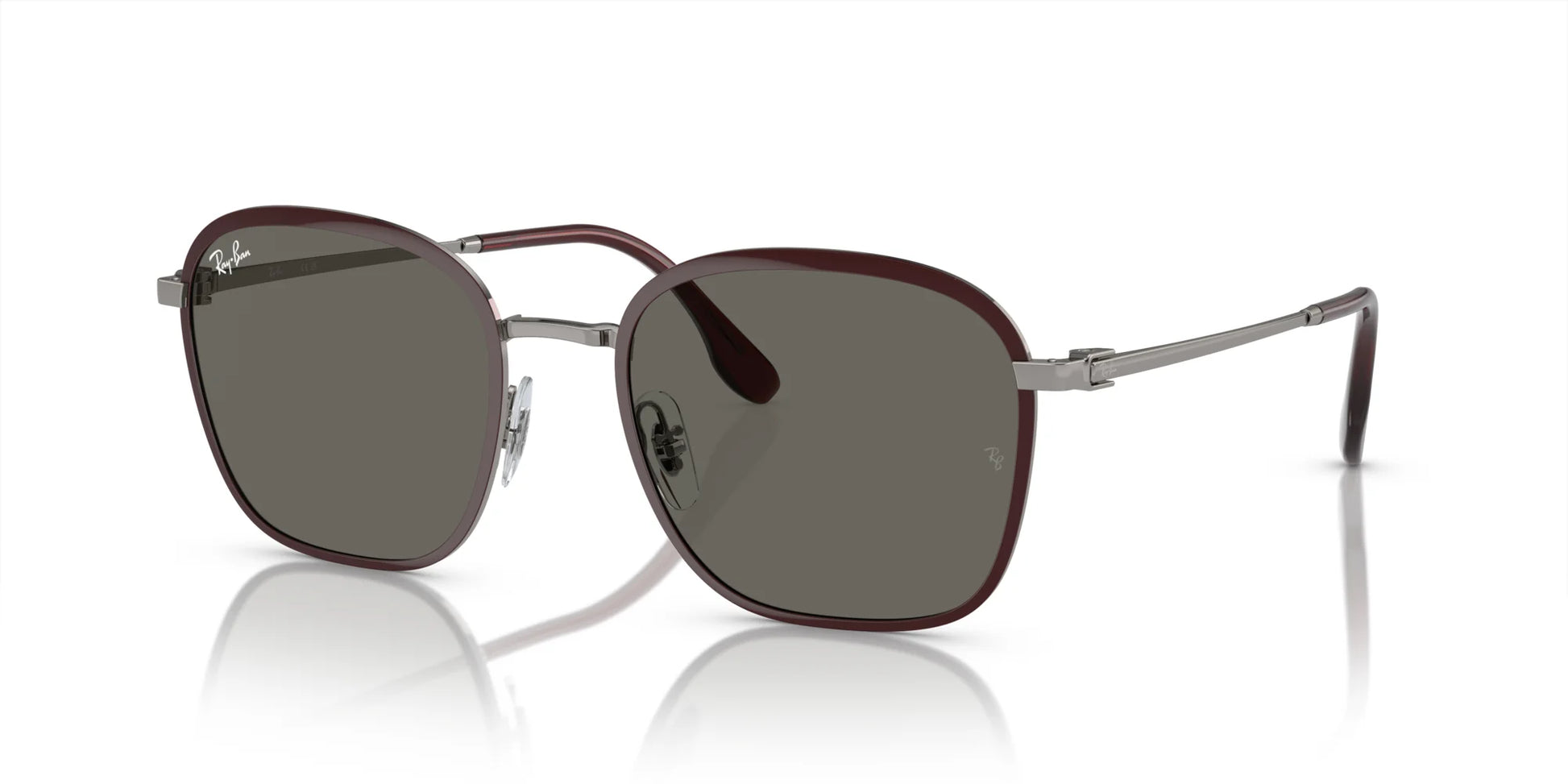 Ray-Ban RB3720 Sunglasses Red On Gunmetal / Grey