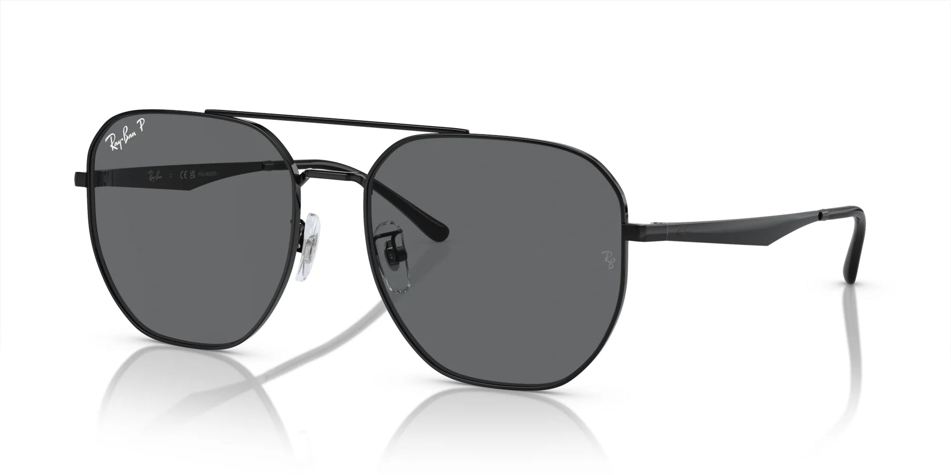 Ray-Ban RB3724D Sunglasses Black / Dark Grey (Polarized)