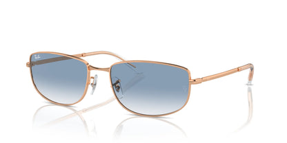 Ray-Ban RB3732 Sunglasses Rose Gold / Clear & Blue