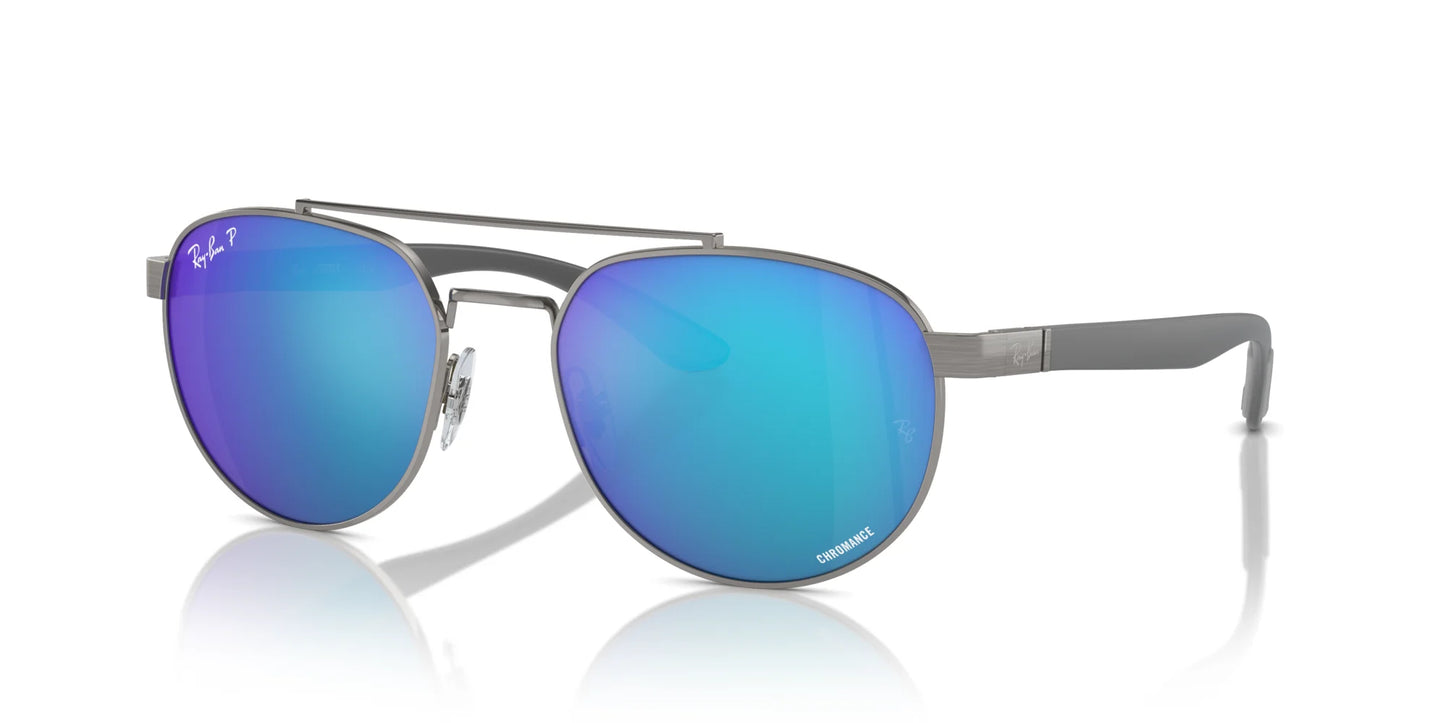 Ray-Ban RB3736CH Sunglasses Gunmetal / Green & Blue (Polarized)