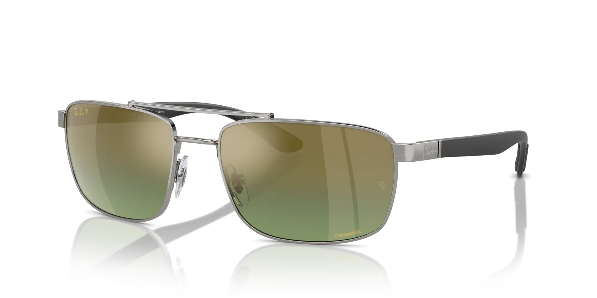 Ray-Ban RB3737CH Sunglasses Gunmetal / Green & Gold (Polarized)