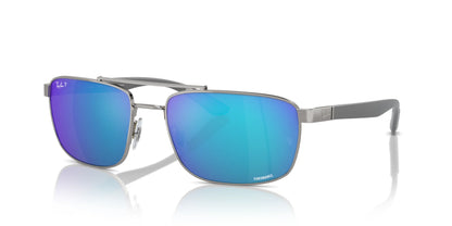 Ray-Ban RB3737CH Sunglasses Gunmetal / Green & Blue (Polarized)