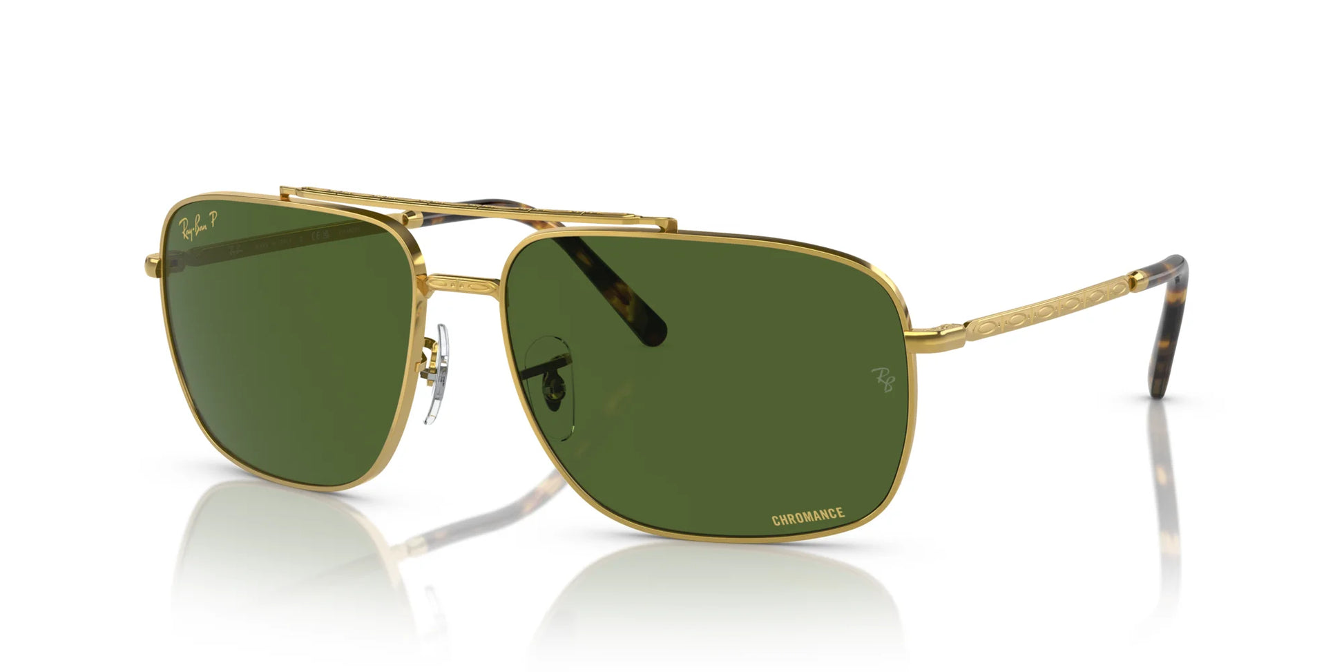 Ray-Ban RB3796 Sunglasses Gold / Dark Green (Polarized)