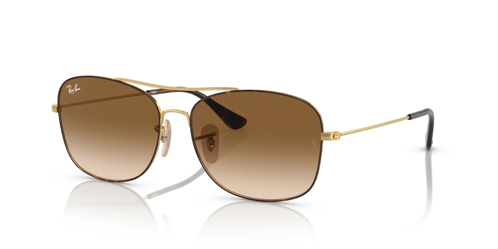 Ray-Ban RB3799 Sunglasses Havana On Gold / Gradient Brown