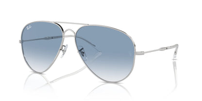 Ray-Ban OLD AVIATOR RB3825 Sunglasses Silver / Clear & Blue